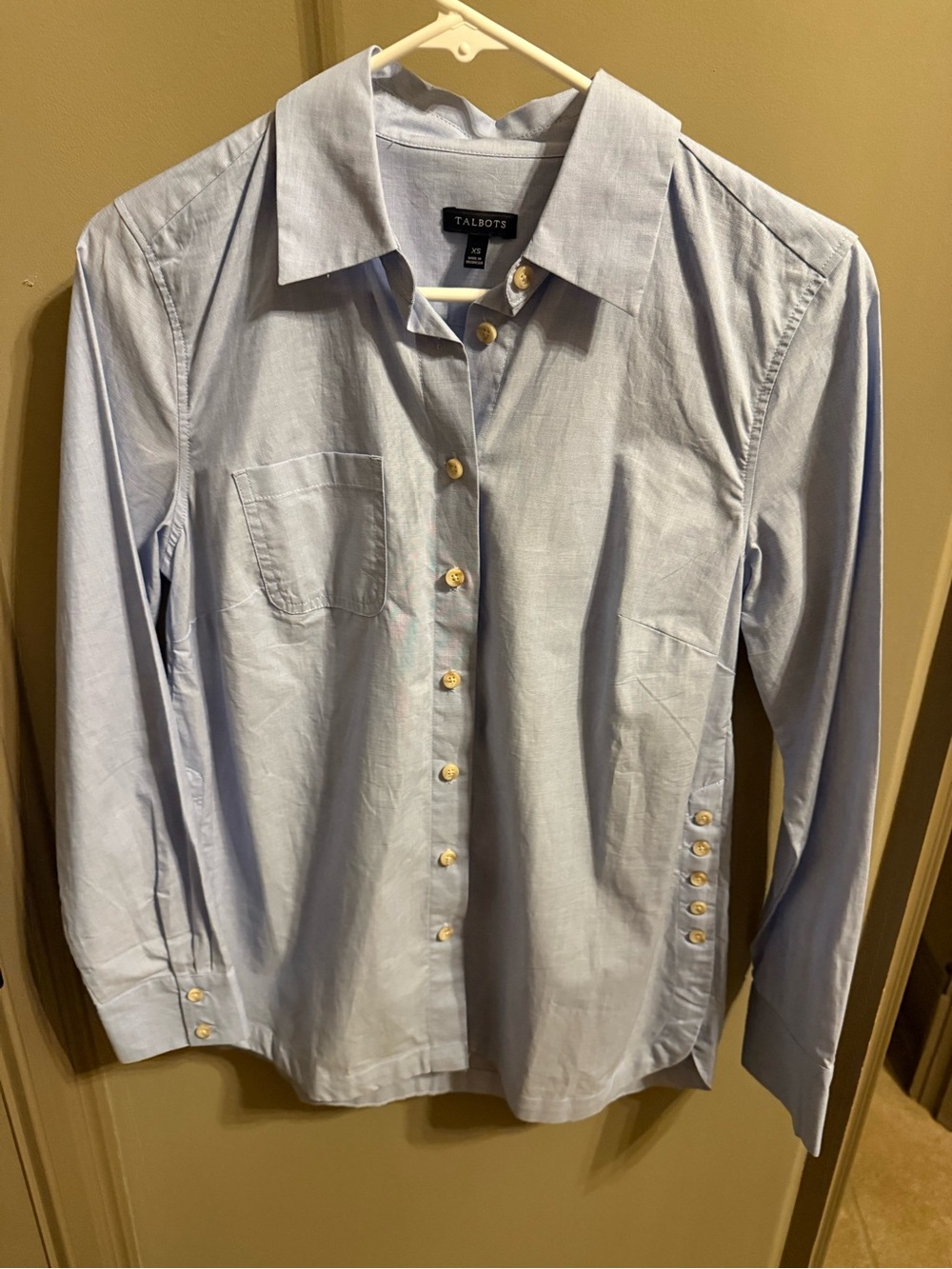 Talbots Women’s Light Blue Button-Front Dress Shirt